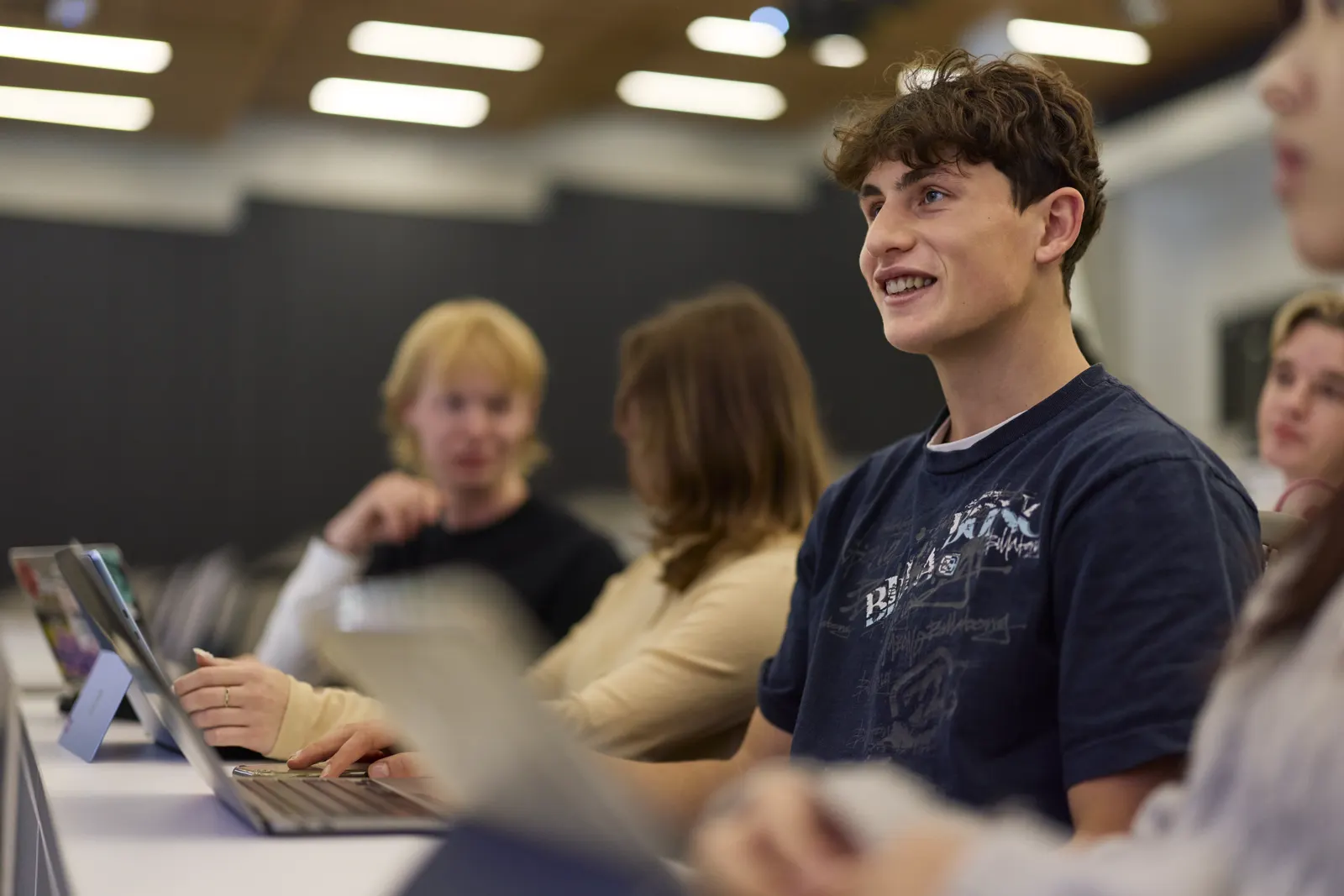 University students in a discussion-based class in Wellington